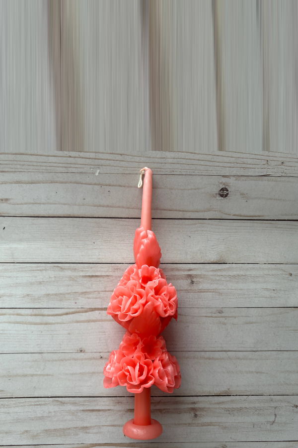 Viva Greetings Large Oaxaca Candle - Coral