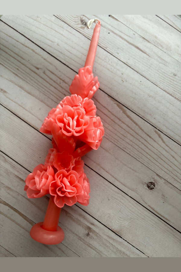 Viva Greetings Large Oaxaca Candle - Coral