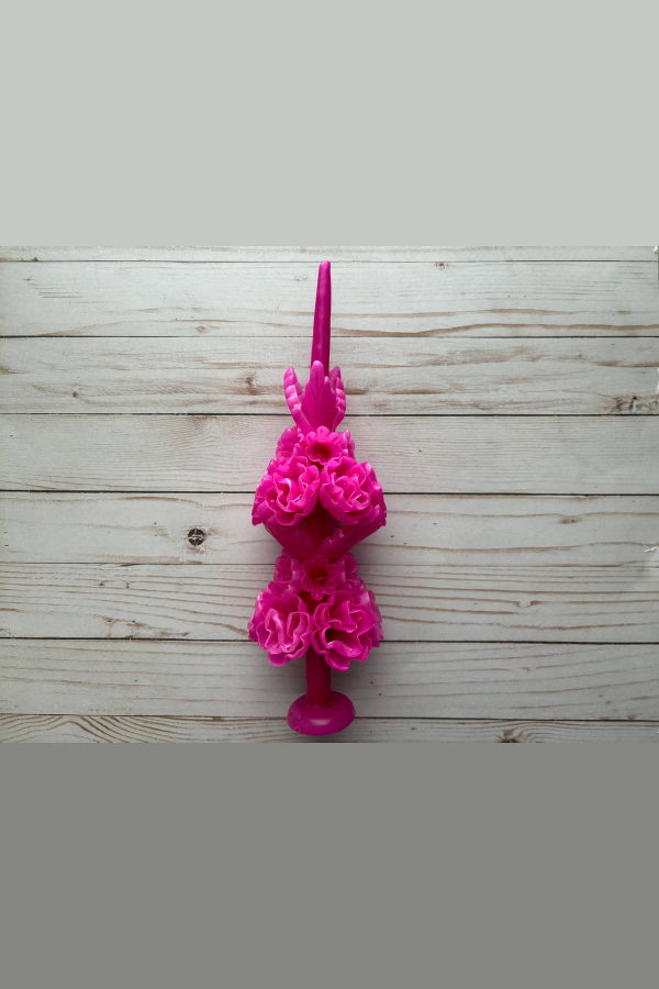 Viva Greetings Large Oaxaca Candle - Fuchsia