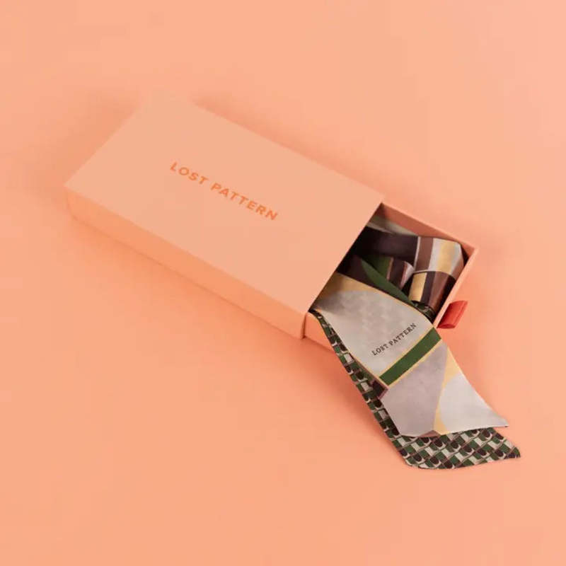 Lost Pattern Modular Silk Skinny Scarf