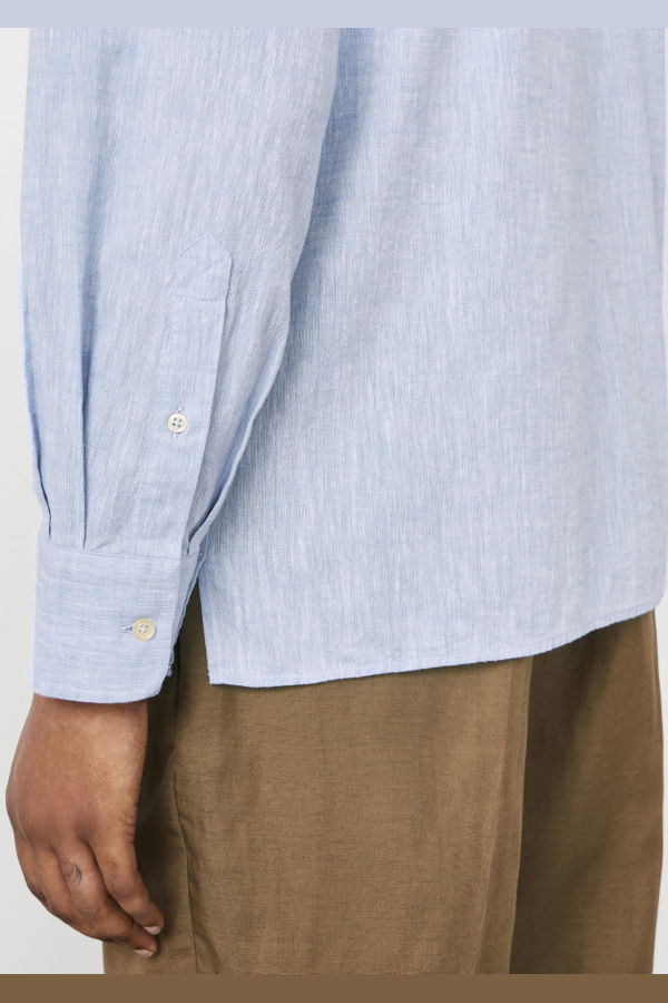 Officine Generale Guido Shirt Slub Cotton - Dream Blue