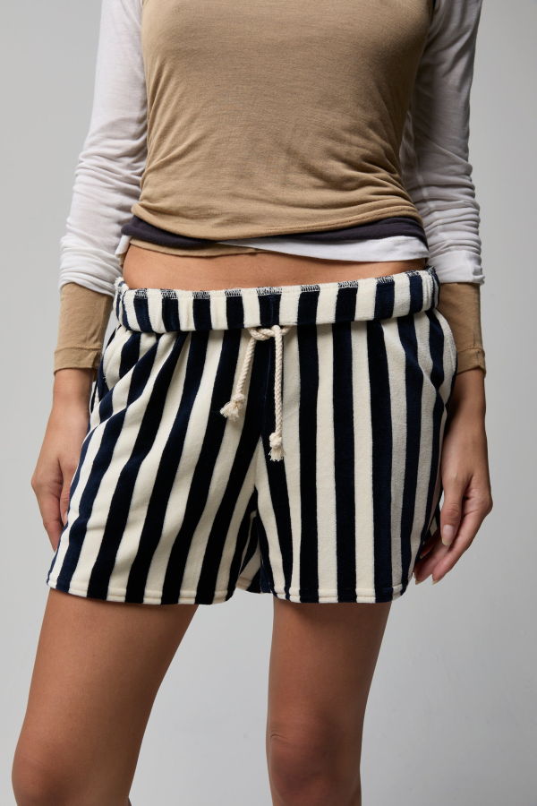 Asher Sandy Velour Shorts