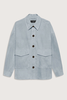 Arma Kaylee Lamb Suede Shirt Jacket - Vintage Blue - Thumbnail 1