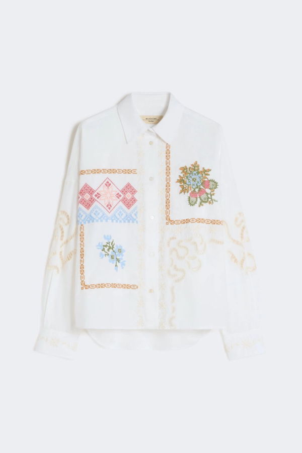 Weekend Max Mara Cotton Blouse With Embroideries