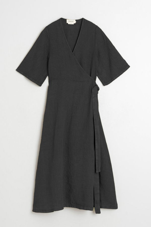 Indi & Cold Crossover Linen Dress