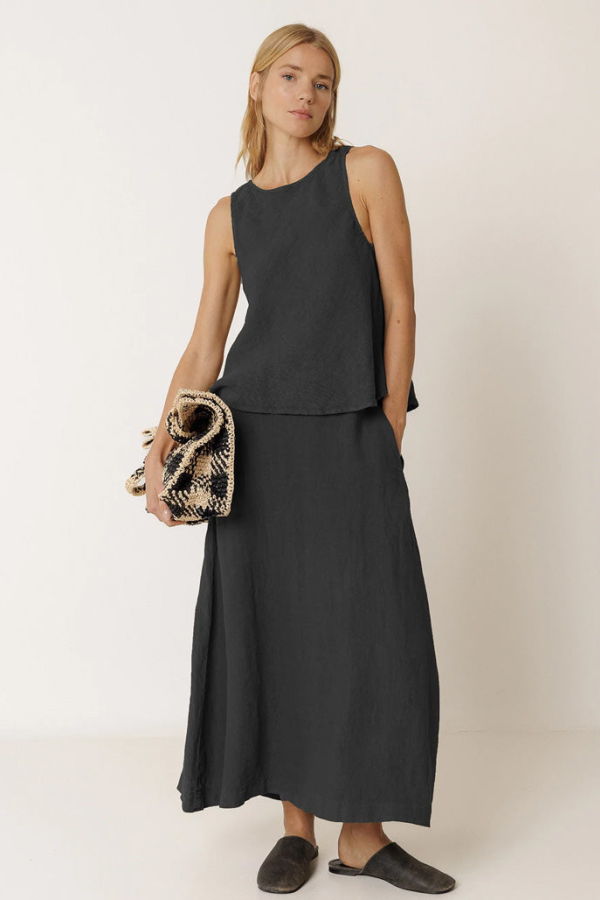 Indi & Cold Long Linen Skirt