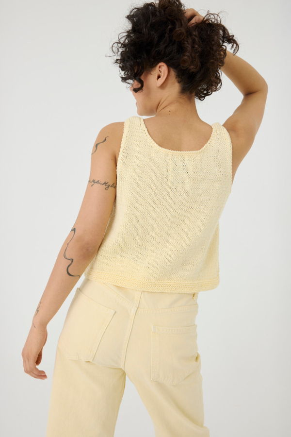 The Knotty Ones Vėdrynas Top - Butter Yellow
