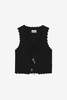 Ganni Cotton Cashmere Crochet Applique Vest - Thumbnail 1