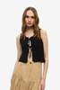 Ganni Cotton Cashmere Crochet Applique Vest - Thumbnail 4