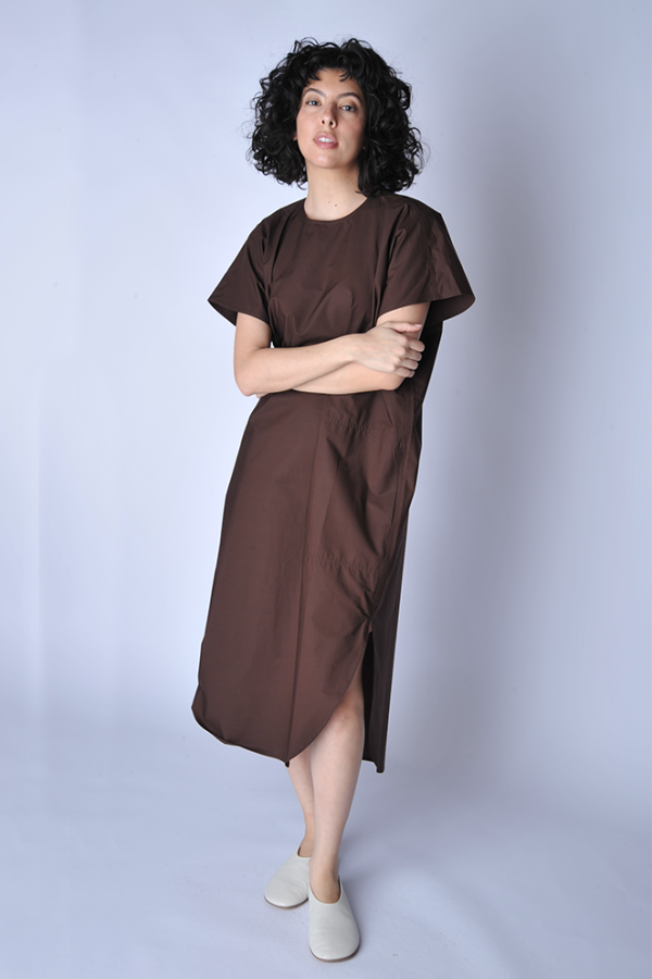 Sofie D'Hoore Drom Curved Hem Dress - Brown