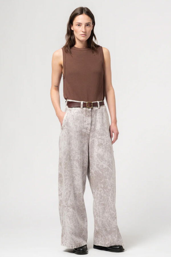 Girls of Dust Johnny Hemp Tank Top - Aztec Brown