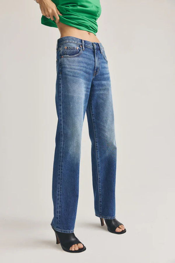 Pistola Issa Mid Rise Relaxed Straight Jeans - Sorensen