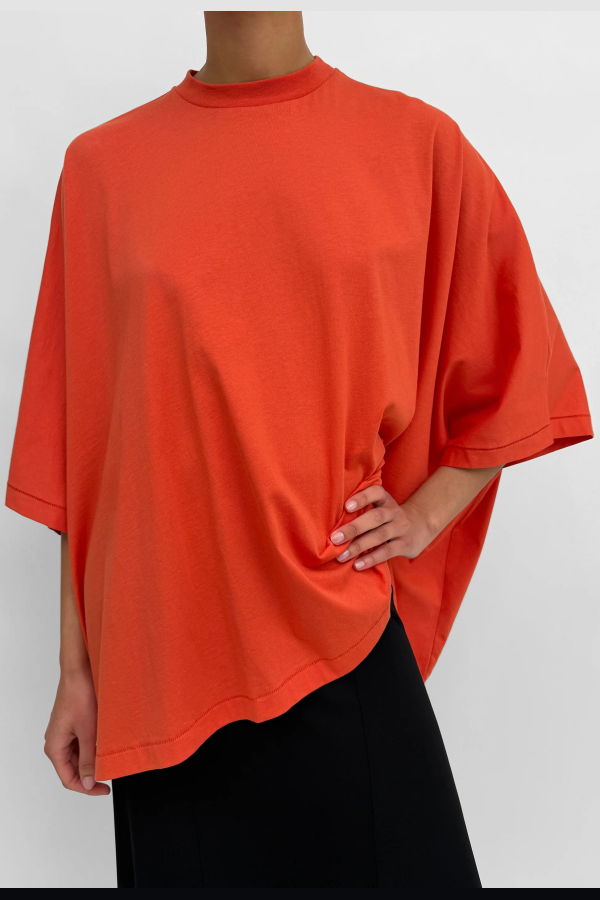 Rodebjer Brick Tee - Bleached Red