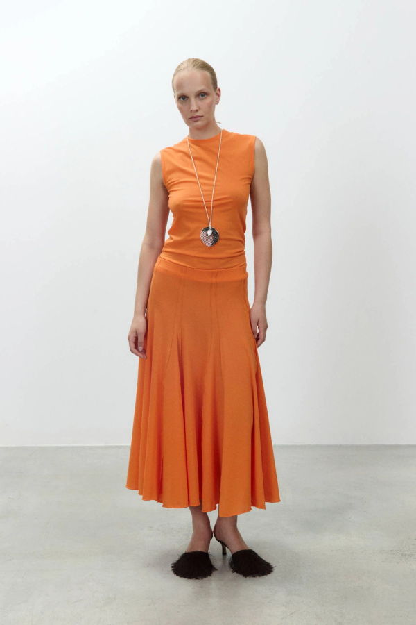 Alysi Fine Jersey Godet Skirt