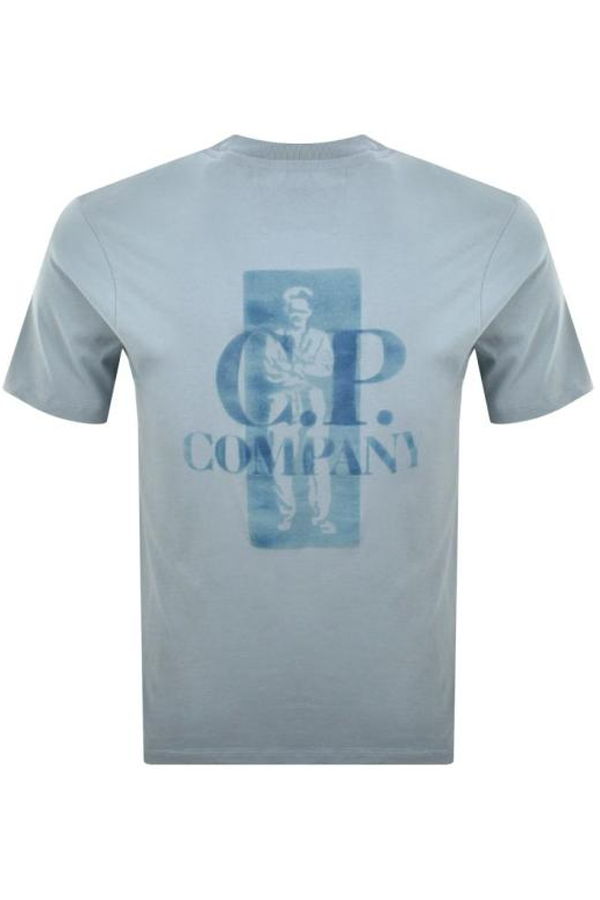 C.P. Company 20CMTS143A110579W809 Tee - Silver Blue
