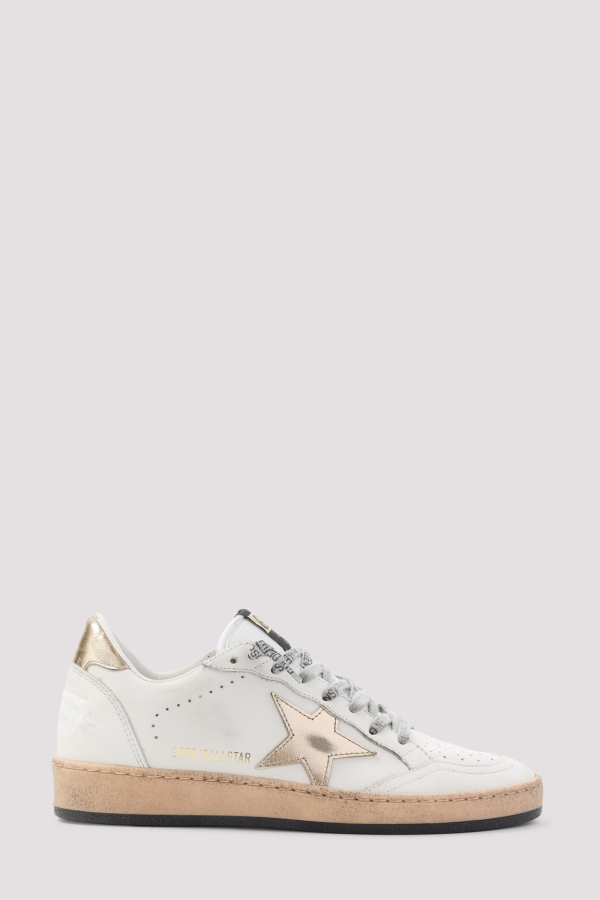 Golden Goose Ballstar Sneakers - Milk Gold