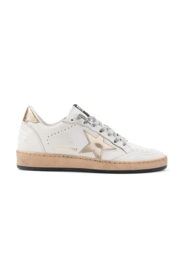 Golden Goose Ballstar Sneakers - Milk Gold