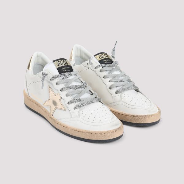 Golden Goose Ballstar Sneakers - Milk Gold