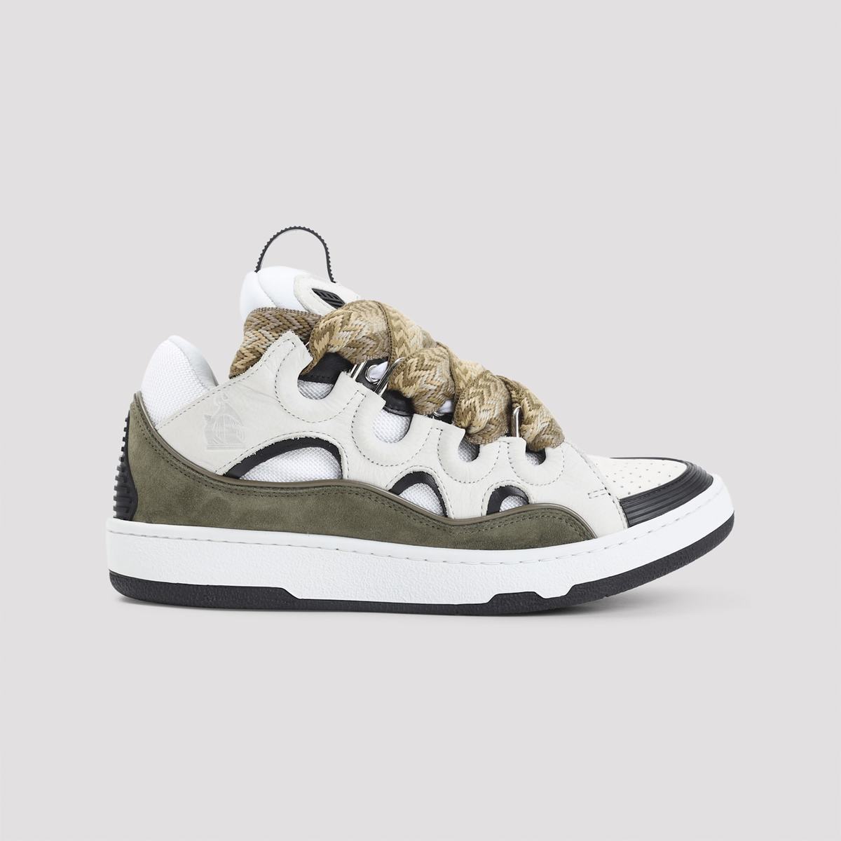 Lanvin Curb Sneakers - White Kaki - Image 3 of 5