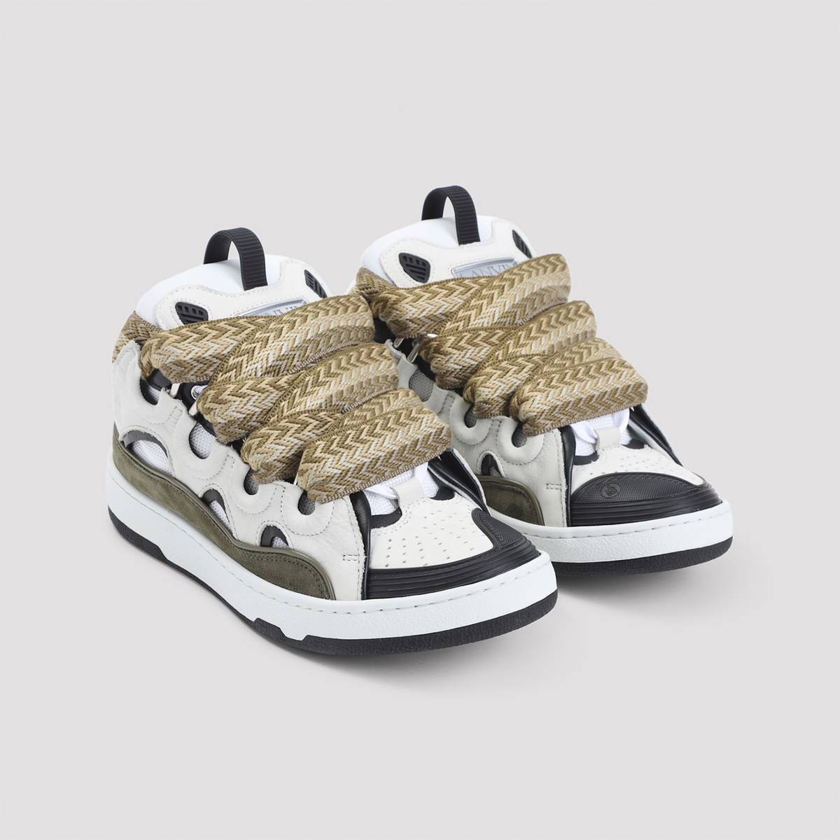 Lanvin Curb Sneakers - White Kaki - Image 5 of 5