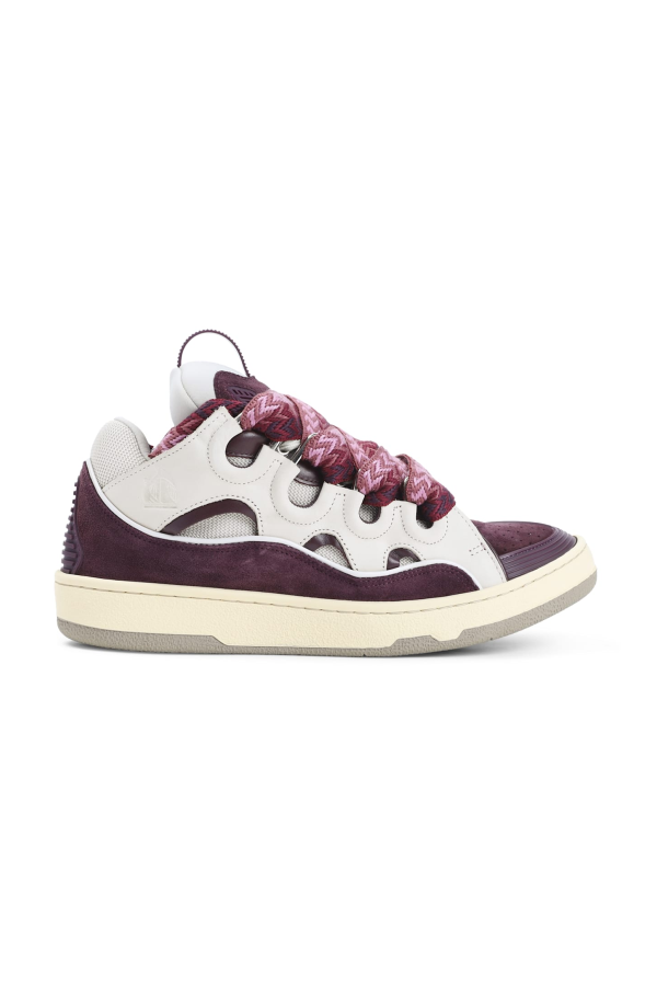 Lanvin Curb Sneakers - Beige Burgundy