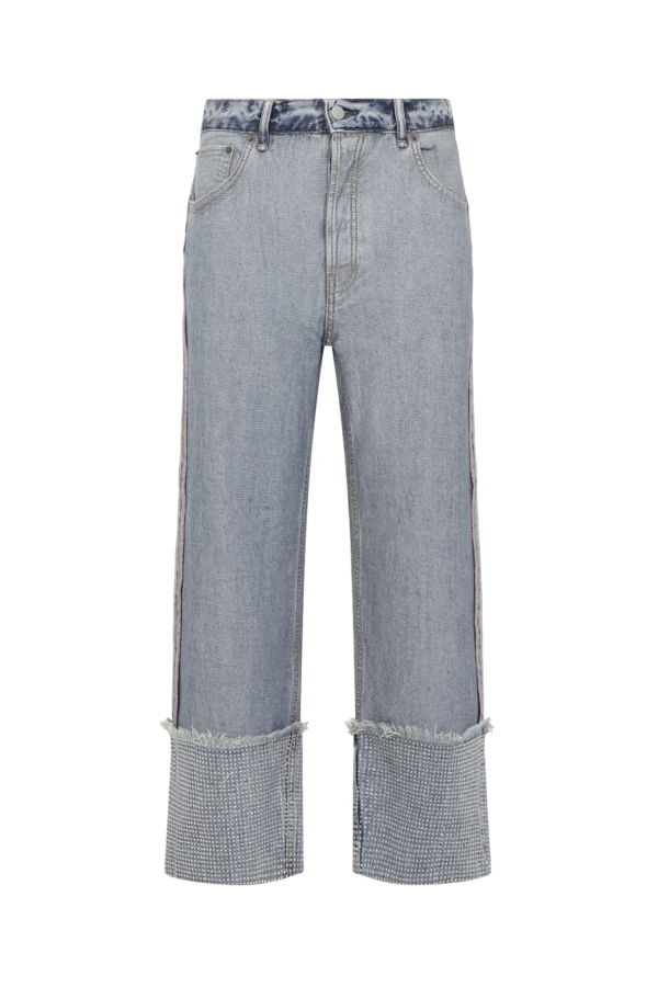 Acne Studios Rhinestone Jeans - Auz Mid Blue