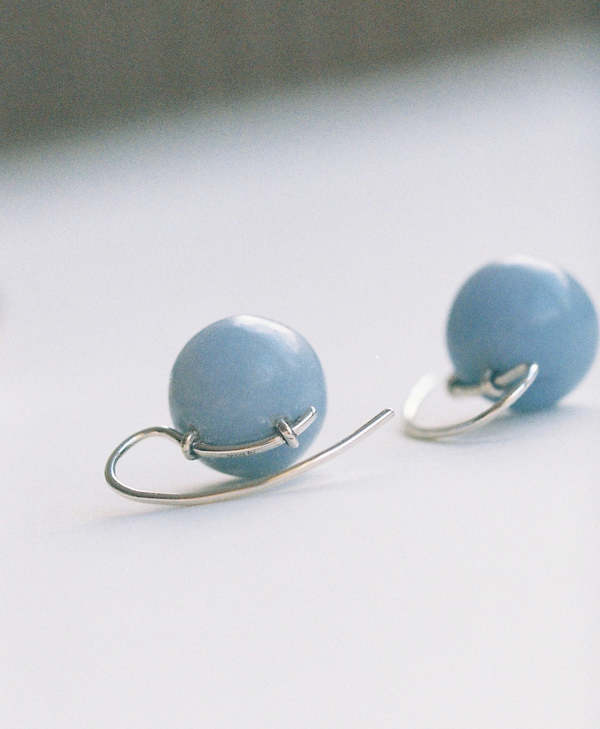 Annika Inez Stone Sphere Drop Earrings