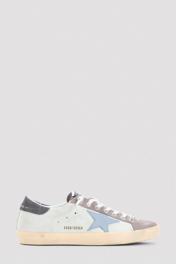 Golden Goose Superstar Sneakers - Lilac Grey/Dark Grey/Blue