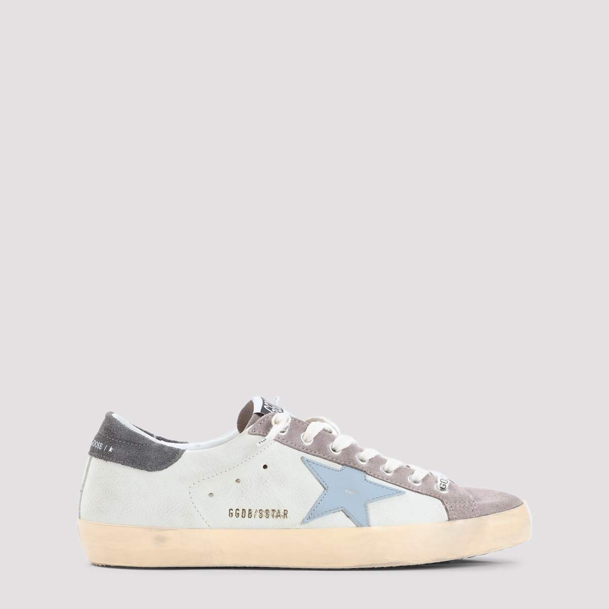 Golden Goose Superstar Sneakers - Lilac Grey/Dark Grey/Blue - Image 1 of 5