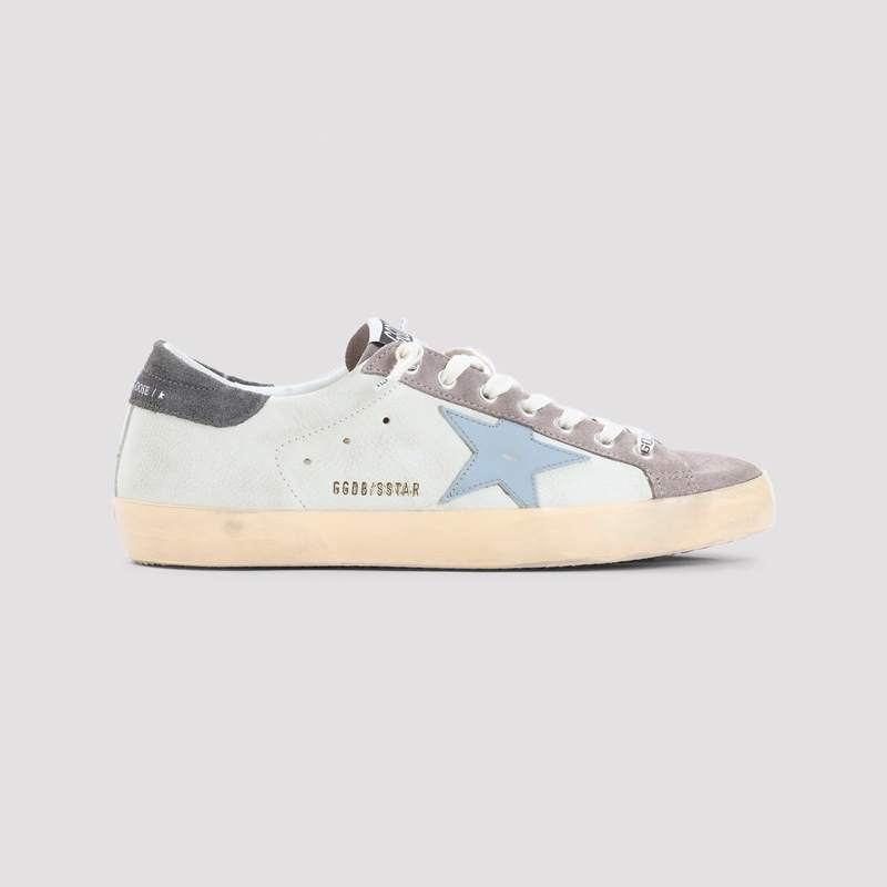 Golden Goose Superstar Sneakers - Lilac Grey/Dark Grey/Blue
