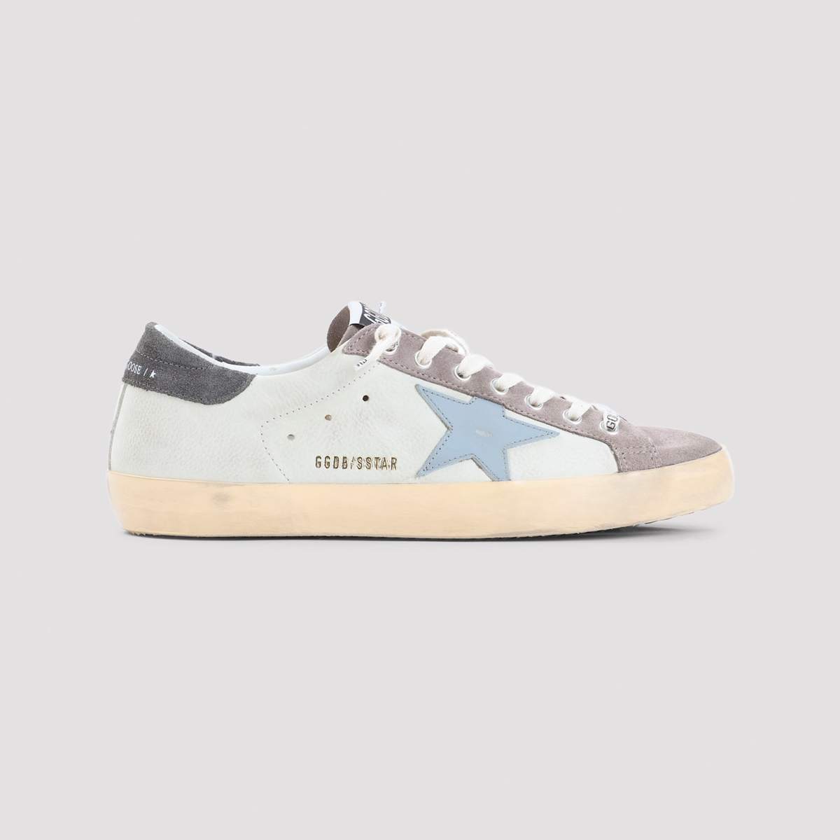 Golden Goose Superstar Sneakers - Lilac Grey/Dark Grey/Blue - Image 3 of 5