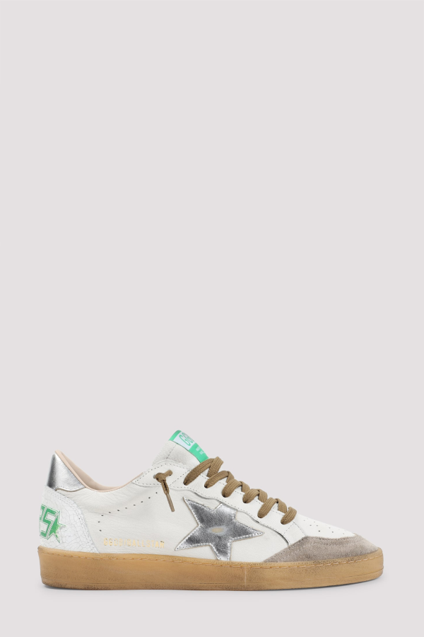 Golden Goose Ballstar Sneakers - White Beige Silver