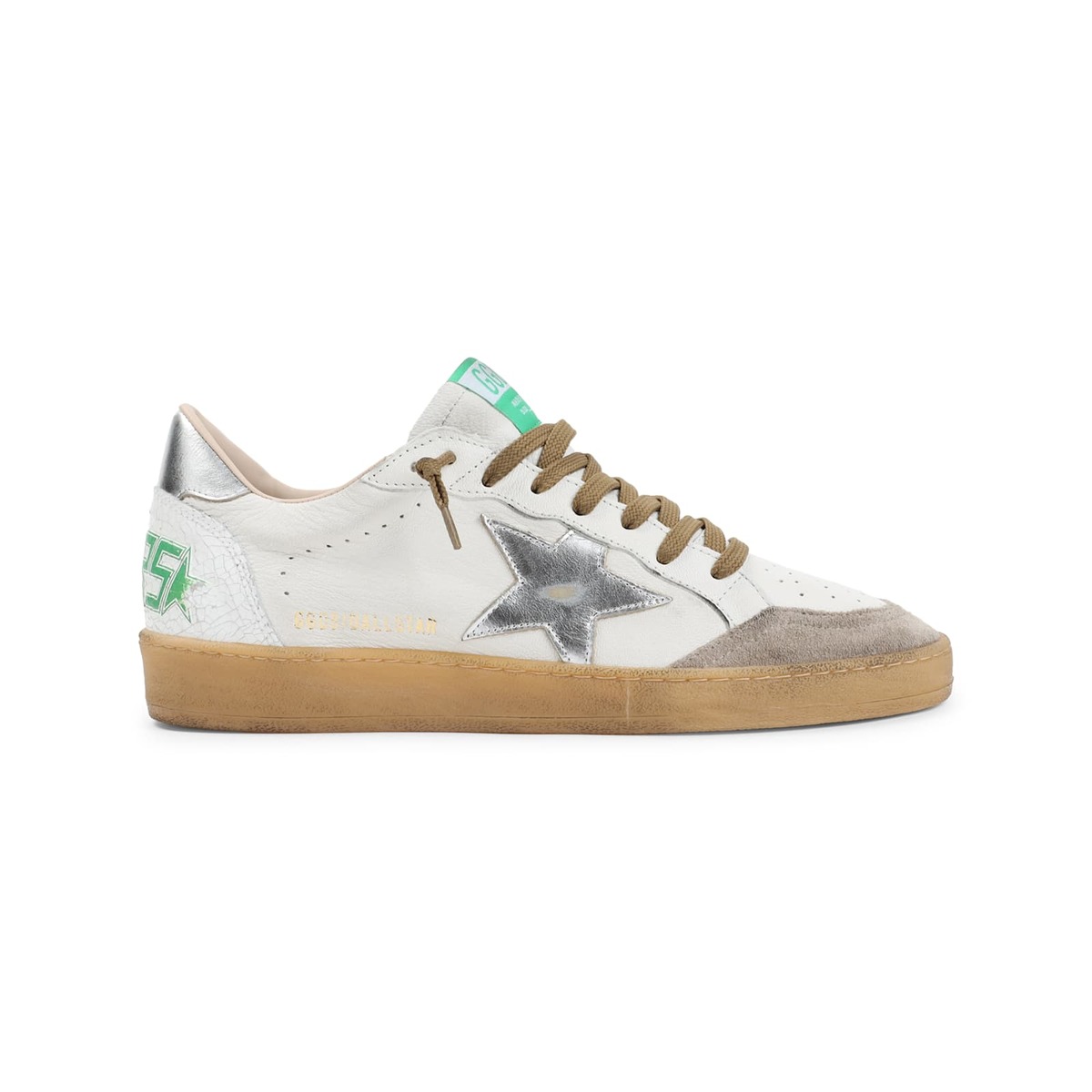 Golden Goose Ballstar Sneakers - White Beige Silver - Image 2 of 5