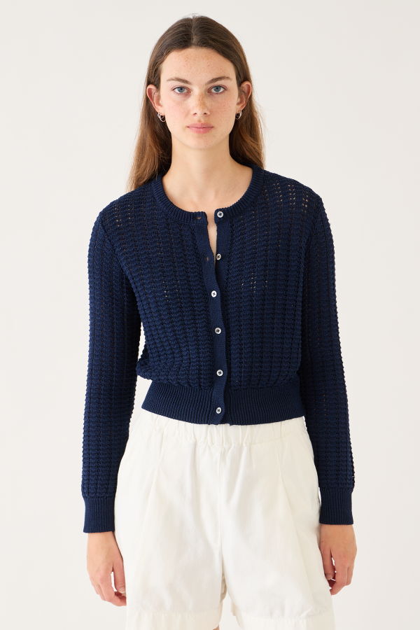 demylee Clare Cotton Crochet Cardigan