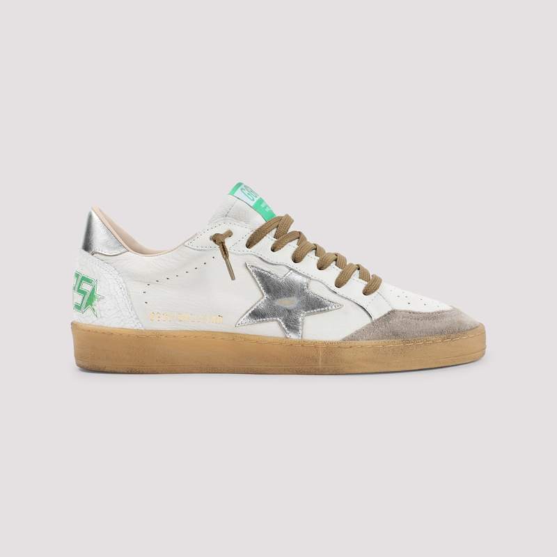 Golden Goose Ballstar Sneakers - White Beige Silver