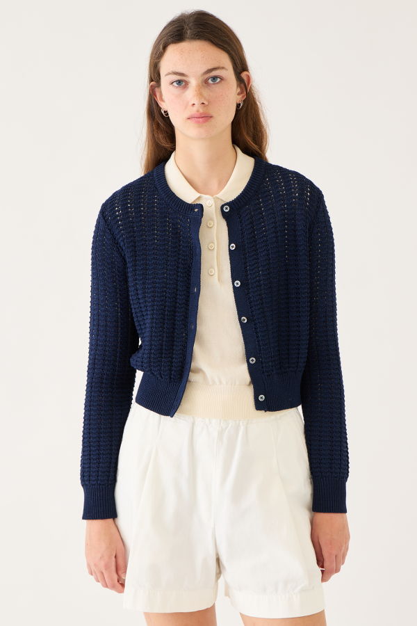demylee Clare Cotton Crochet Cardigan