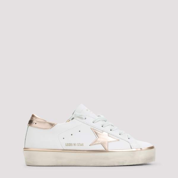 Golden Goose Hi Star Sneakers - White Taupe