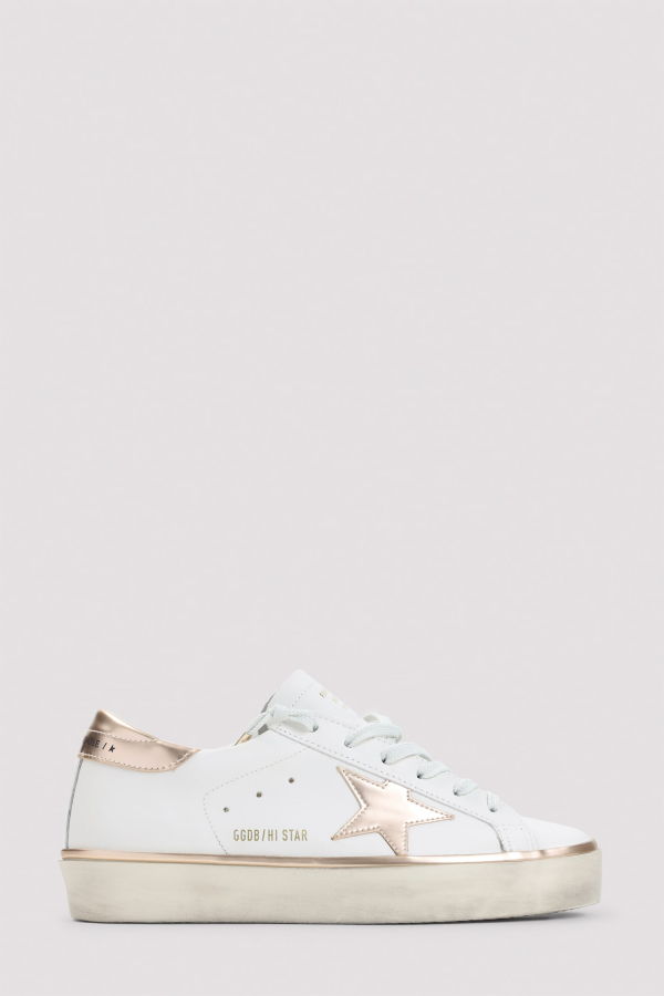 Golden Goose Hi Star Sneakers - White Taupe