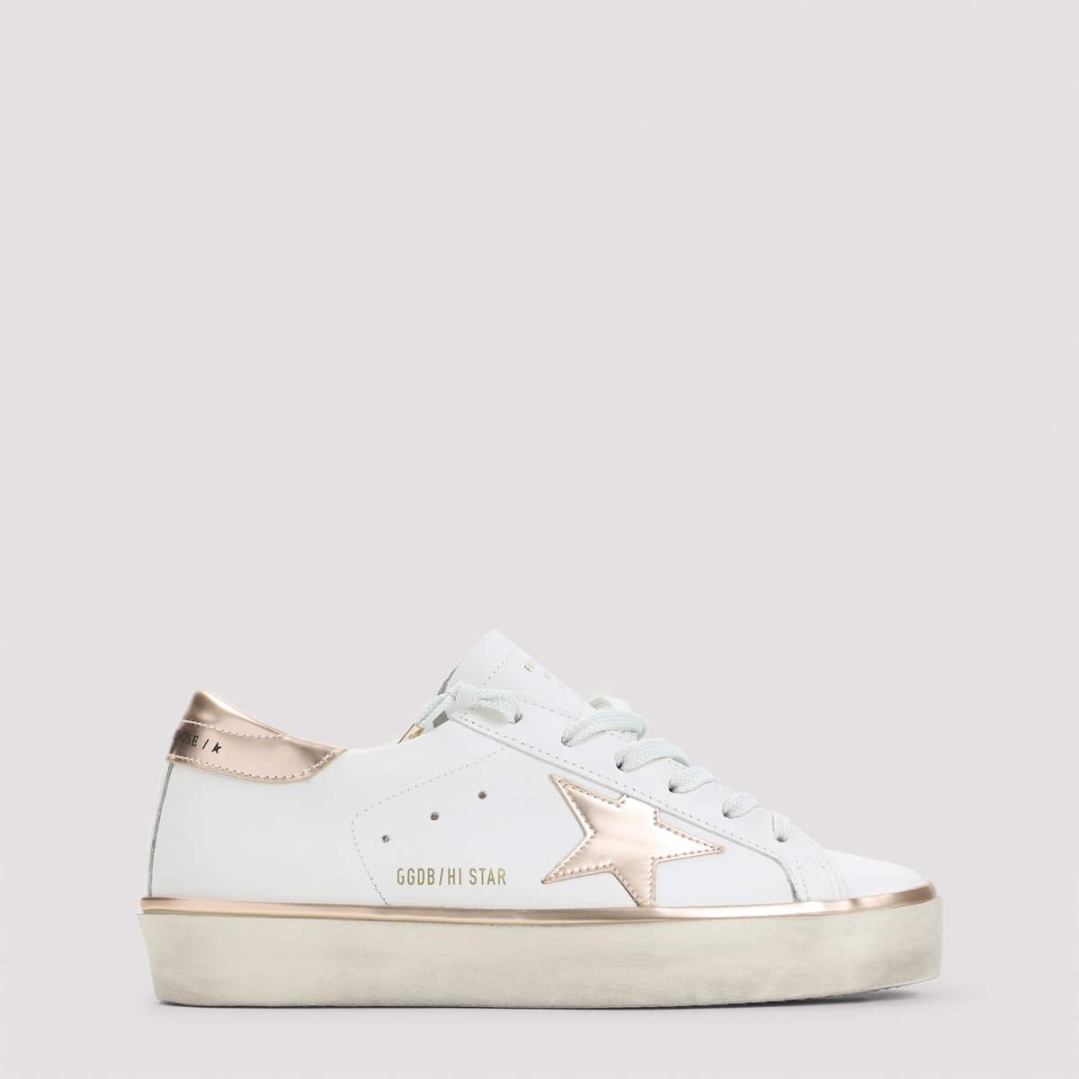 Golden Goose Hi Star Sneakers - White Taupe - Image 1 of 5