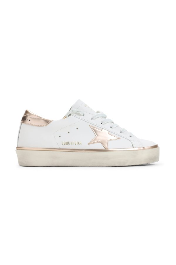 Golden Goose Hi Star Sneakers - White Taupe