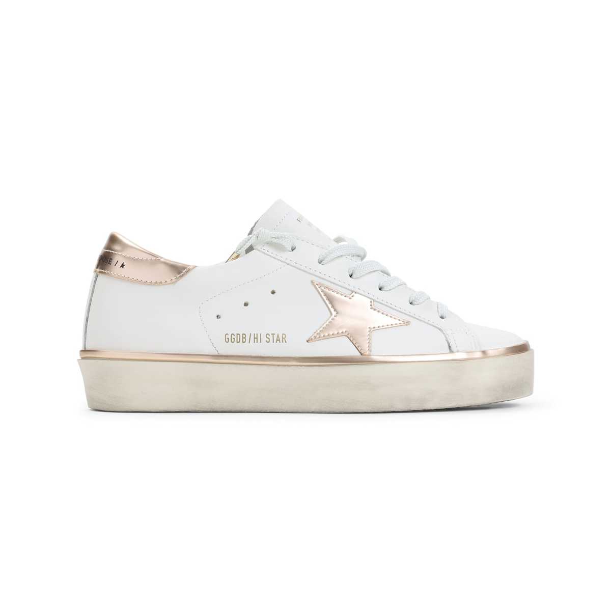 Golden Goose Hi Star Sneakers - White Taupe - Image 2 of 5