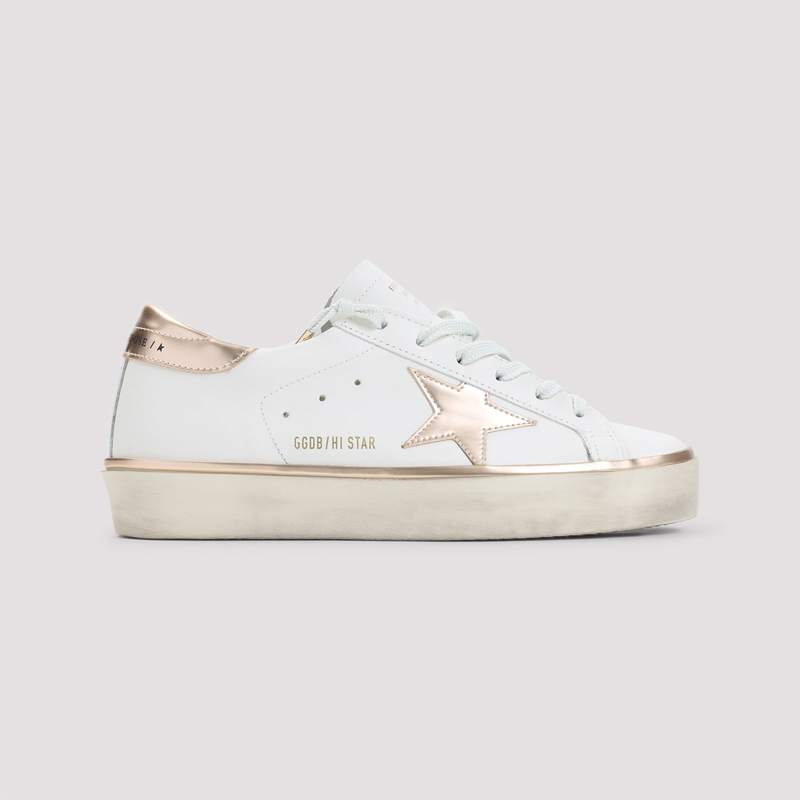 Golden Goose Hi Star Sneakers - White Taupe