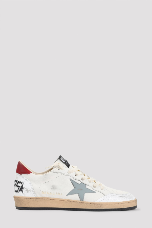Golden Goose Ballstar Sneakers - White Silver Blue Red