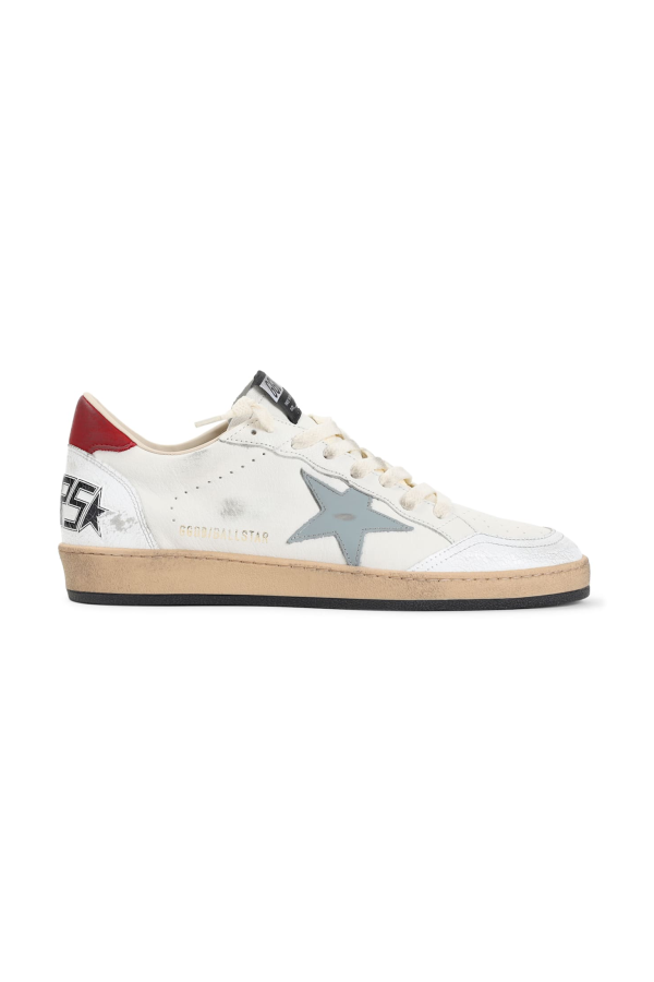 Golden Goose Ballstar Sneakers - White Silver Blue Red