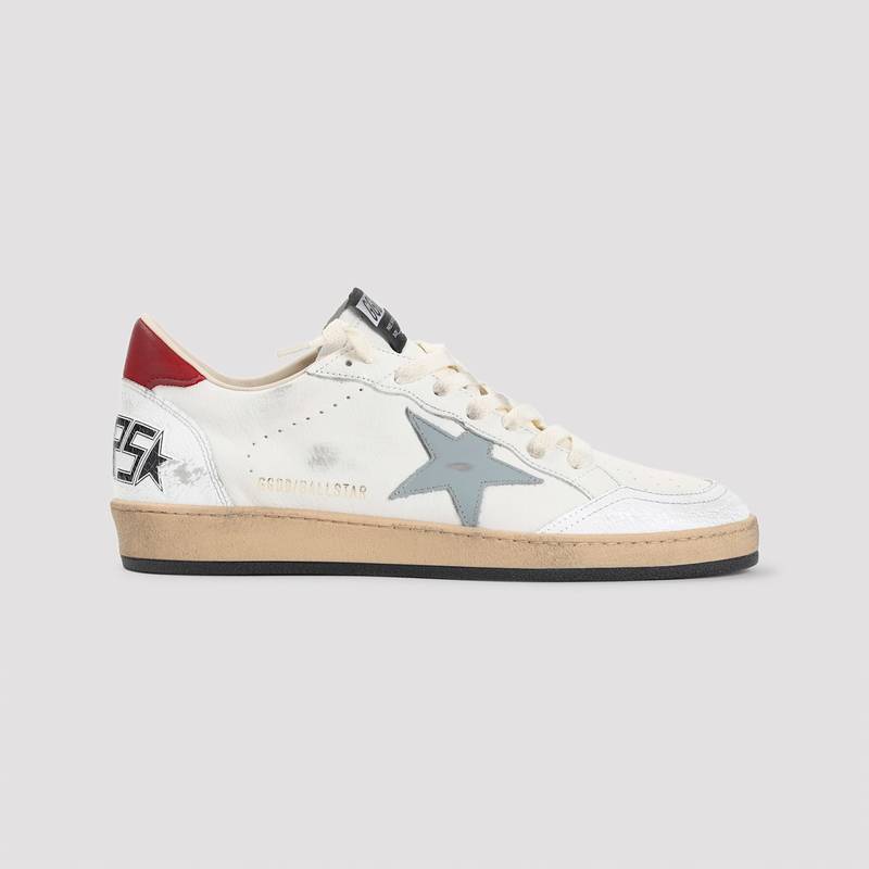 Golden Goose Ballstar Sneakers - White Silver Blue Red
