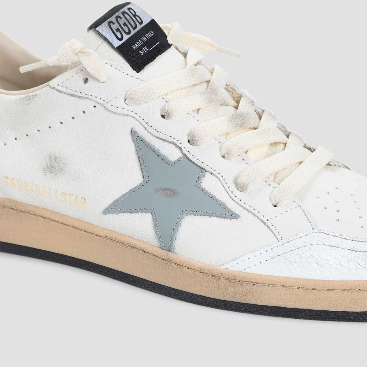 Golden Goose Ballstar Sneakers - White Silver Blue Red - Image 5 of 5