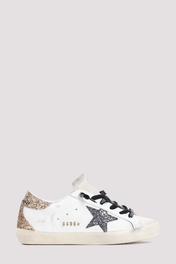 Golden Goose Superstar Sneakers - Optic White Seedpearl Black Gold