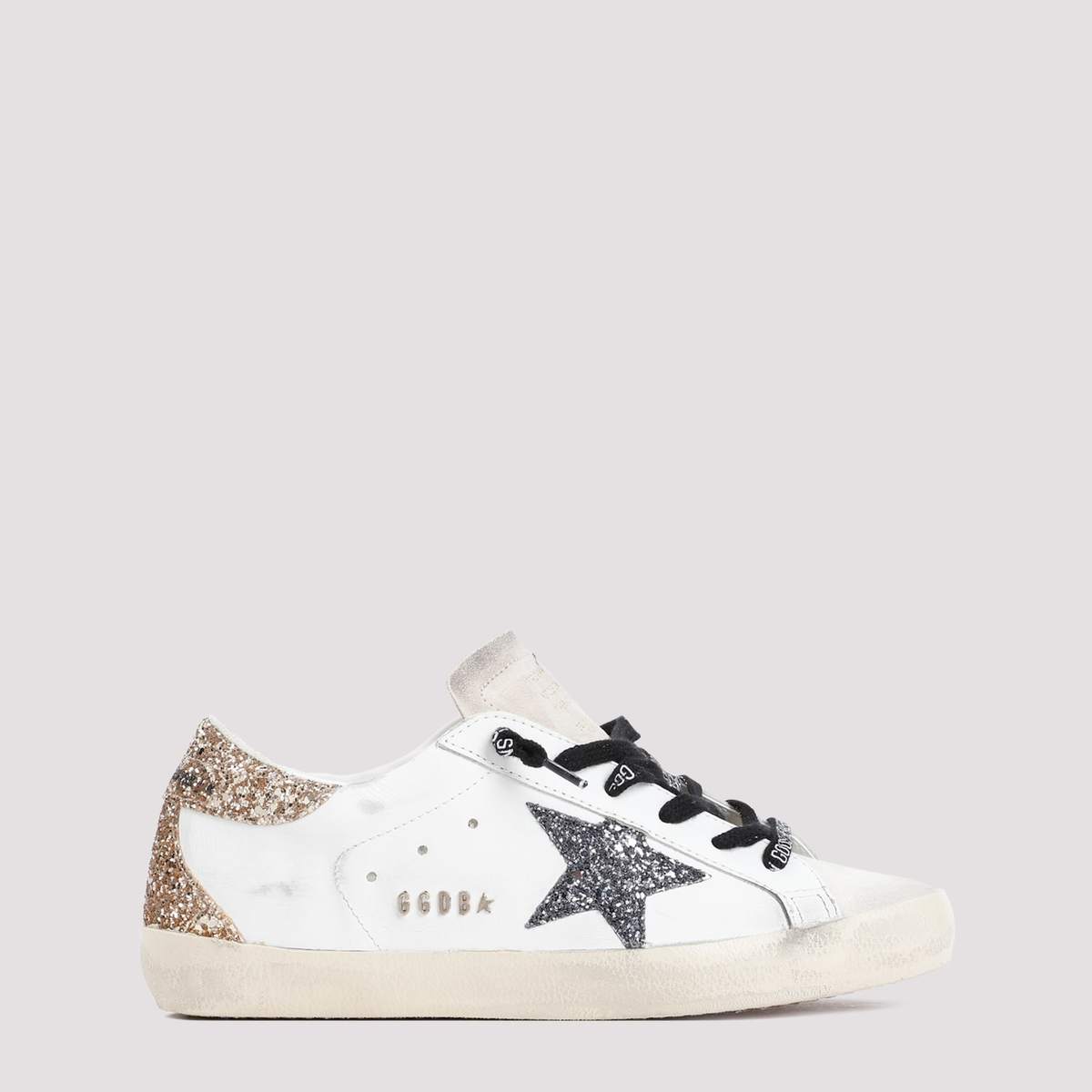 Golden Goose Superstar Sneakers - Optic White Seedpearl Black Gold - Image 1 of 5