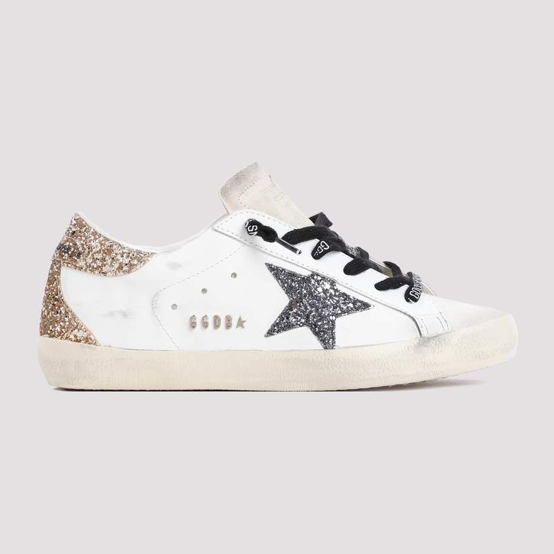 Golden Goose Superstar Sneakers - Optic White Seedpearl Black Gold