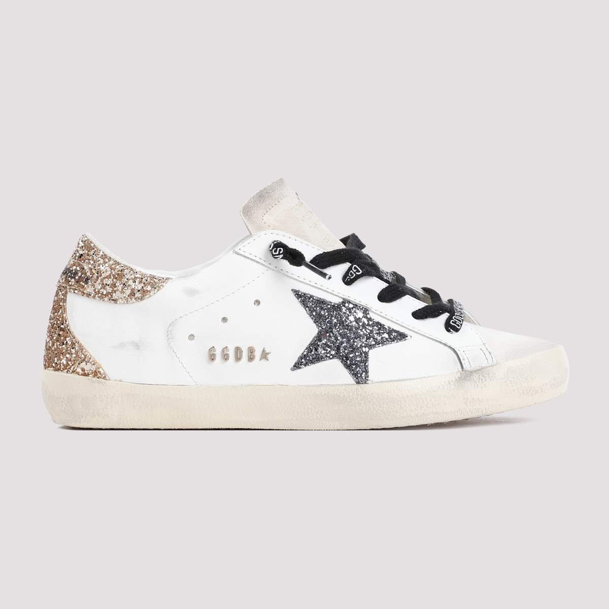 Golden Goose Superstar Sneakers - Optic White Seedpearl Black Gold - Image 3 of 5